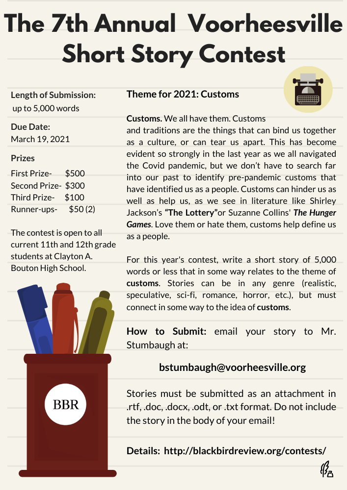 The 7th Annual Voorheesville Short Story Contest is now open! - The ...